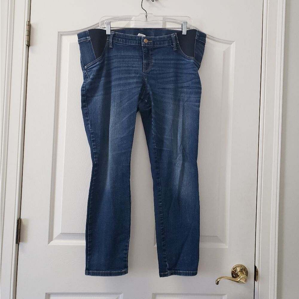 Liz Lange Dark Blue Straight Maternity Leg Jeans